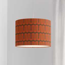 Greater Manchester Bus Lampshade Gmpte Drum 25cm 30cm 35cm 40cm 45cm Retro Vintage , Manchester, Orange Brown, Transport Ceiling Lamp Shade - thumbnail 4