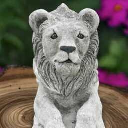 Massive Lion Sculpture Concrete Guardian Figure Stone Statue Garden & Home Ornament Lion Lover Gift Laying Decor Yard Art - thumbnail 2