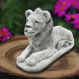 Massive Lion Sculpture Concrete Guardian Figure Stone Statue Garden & Home Ornament Lion Lover Gift Laying Decor Yard Art - thumbnail 1