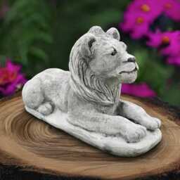 Massive Lion Sculpture Concrete Guardian Figure Stone Statue Garden & Home Ornament Lion Lover Gift Laying Decor Yard Art - thumbnail 3