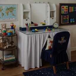 Tailored Gathered Desk Skirt 400Tc Cotton Sateen