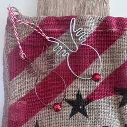 Handmade Wire Reindeer Ornament Rudolph Christmas Decoration - thumbnail 2
