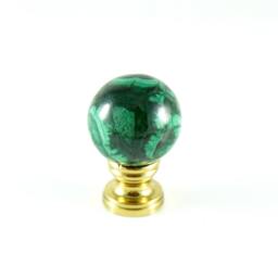 Malachite Lamp Finial Art Deco Decor Green Ball Custom Lighting Hardware Old Money Interior Design Luxury Accessories For Home - thumbnail 2