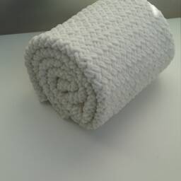 Knitted Baby Blanket-Personalized Blanket-Baby Blanket-Knit Blanket-Crochet Blanket-Ecru Blanket - thumbnail 2