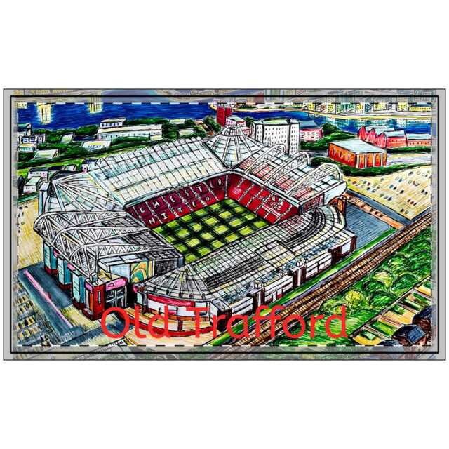 Manchester United, Old Trafford Floor Rug, Football Fan Gift, Premier League Decor, Sports Room - image 1