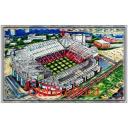 Manchester United, Old Trafford Floor Rug, Football Fan Gift, Premier League Decor, Sports Room - thumbnail 1