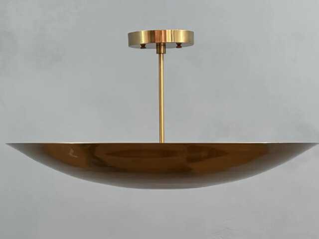Brass Linear Chandelier Light Mid Century Lighting Fixtures Dining Table Light - image 1