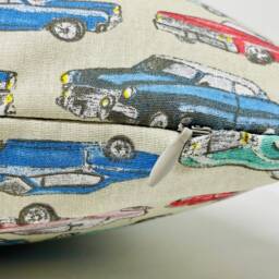Retro Classic Car Cushion Handmade American Enthusiast Gift - thumbnail 3
