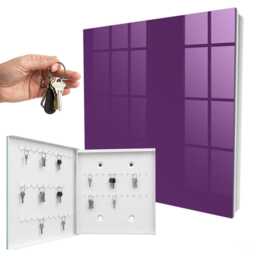 strong Purple Wall Mounted Key Cabinet, Industrial Box, Minimalist Backgrounds & Patterns, For Lovers Of Simplicity - thumbnail 2