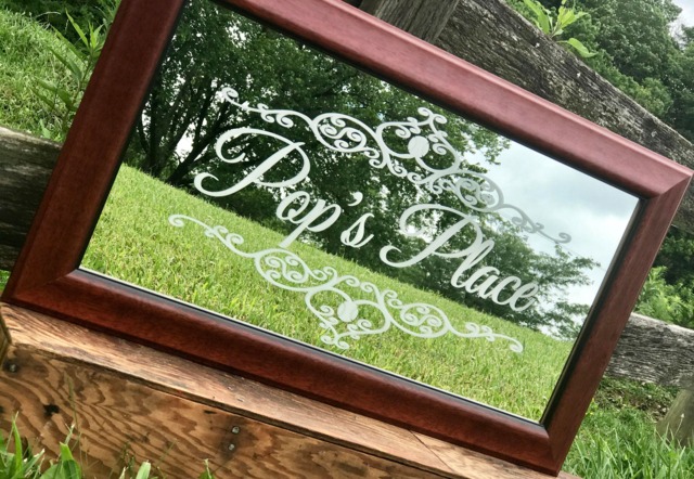 Custom Personalized Mirror, Large Bar Engraved Etched Mirror 12x24 - image 1