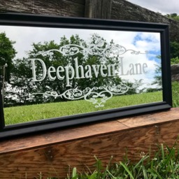 Custom Personalized Mirror, Large Bar Engraved Etched Mirror 12x24 - thumbnail 2
