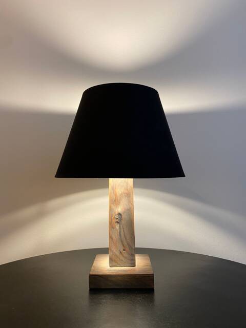 Table Lamp Base/Reclaimed Wood Old - image 1