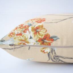 Laura Ashley Gold Floral Cushion Handmade Florintine Pillow - thumbnail 3