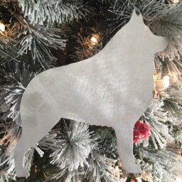 Schipperke, Dog Tree Topper, Holiday Decoration, Wreath Christmas, Aluminum, Pet Memorial - thumbnail 4