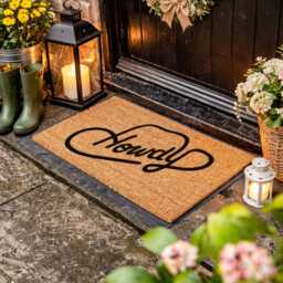 Howdy Cowboy Hat Doormat - Custom Western Welcome Rug Minimalist Ranch D??cor - thumbnail 2