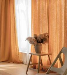 40 Colors , A Pair Of Marigold 100% Linen Curtains , Living Room Curtains, Bedroom Custom Made Wide Panels