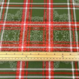 976. Christmas Green Red Check 100% Cotton Cushion Cover. Various Sizes - thumbnail 3