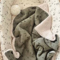 Faux Fur Baby Blanket Kaki Color - thumbnail 1