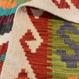 Classic Kilim Runner, Handmade Artisan Afghan Turkish Aztec Sheep Wool Runner Rug 203x76 cm - thumbnail 3