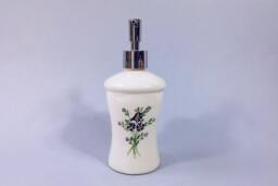 Soap Dispenser, White Ceramic Soap Pump, Lotion Handmade, Retro Vintage Style, Gift For Her, Liquid Dispenser - thumbnail 1