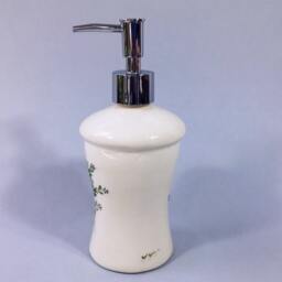 Soap Dispenser, White Ceramic Soap Pump, Lotion Handmade, Retro Vintage Style, Gift For Her, Liquid Dispenser - thumbnail 2