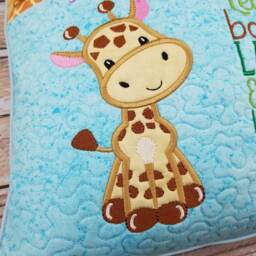 Reach New Heights As You Grow Tall Bundle Storybook Pillow Designs - 5x7 Design Includes 2 Digital Designs Giraffe Applique Safari - thumbnail 2