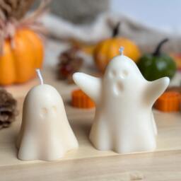 Ghost Soy Wax Candle Funny Gothic Halloween Decor - thumbnail 3