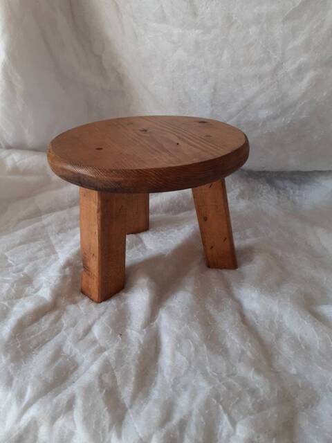Handmade Wooden Miniature Stool Plant Stand Table - image 1