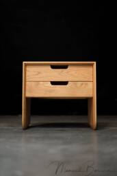 Solid Timber Brutalist Nightstand - thumbnail 1