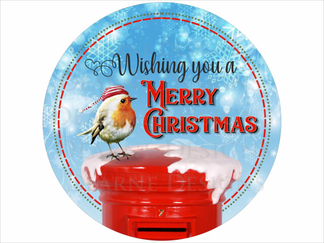 Robin Xmas Wreath Sign, Robins Appear, Christmas Robin Sign - image 1