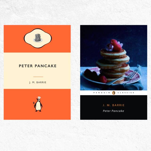 Peter Pancake J M Barrie. Book Title Poster. Lover Poster. Penguin Classic Cover. Pan Gift. Kitchen Art. Food Art - image 1