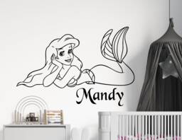 Personalized Princess Ariel Wall Decal Little Mermaid Nursery Decor 4109 - thumbnail 1