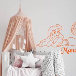 Personalized Princess Ariel Wall Decal Little Mermaid Nursery Decor 4109 - thumbnail 3
