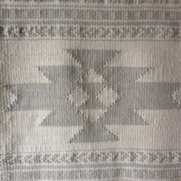 Custom - Large Geometric Cream Woven Wall Hanging, Weaving, Statement Art, Yarn Tapestry, Weaving - thumbnail 2