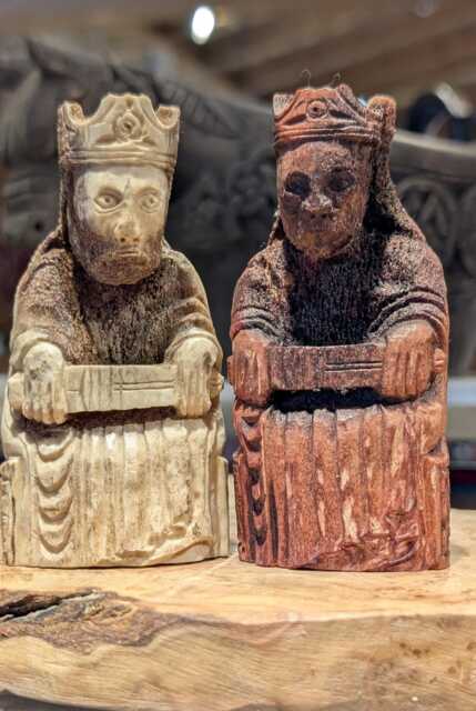 Lewis Chessmen King - Hand-Carved Moose Antler Replica - image 1
