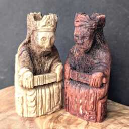 Lewis Chessmen King - Hand-Carved Moose Antler Replica - thumbnail 2