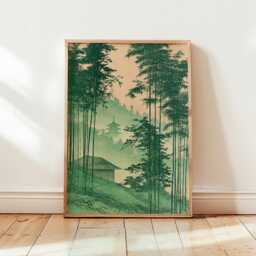 Bamboo Forest Poster, Japanese Landscape Print, Zen Wall Art - thumbnail 4