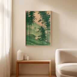 Bamboo Forest Poster, Japanese Landscape Print, Zen Wall Art - thumbnail 3