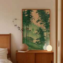 Bamboo Forest Poster, Japanese Landscape Print, Zen Wall Art - thumbnail 2