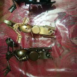 3 Old Fashion Motorcycle Sculpture Bike Harley 6.5 - thumbnail 2