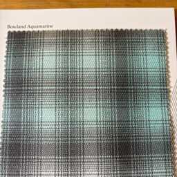 Tartan Style/Check Footstool With Wooden Legs - thumbnail 4