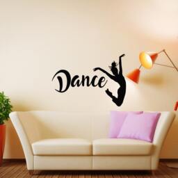 Dance Studio Decor Ballerina Silhouette Vinyl Wall Decal P168 - thumbnail 1