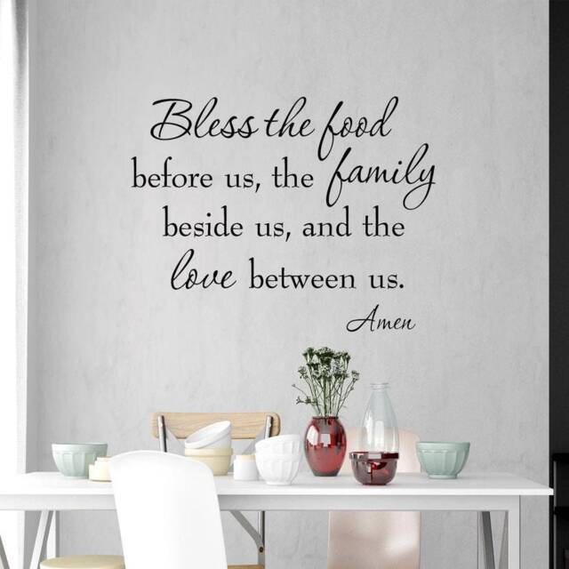 Bless The Food Before Us, Family Beside & Love Between Us Wall Decal Quotes Vwaq #1 - image 1