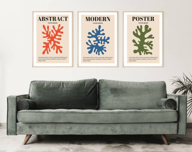 Matisse Inspired Print, Abstract Print, Modern Matisse, Art, Set Of 3 Prints, Minimalist Wall Art, Exhibition Decor - image 1