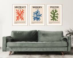 Matisse Inspired Print, Abstract Print, Modern Matisse, Art, Set Of 3 Prints, Minimalist Wall Art, Exhibition Decor - thumbnail 1
