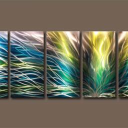 Abstract Metal Wall Art Sculpture, Contemporary Modern Decor - thumbnail 2