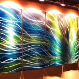 Abstract Metal Wall Art Sculpture, Contemporary Modern Decor - thumbnail 3