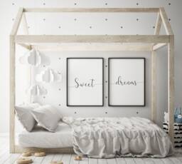 Sweet Dreams Print Duo Bedroom Wall Art, Sleep Quotes - thumbnail 1