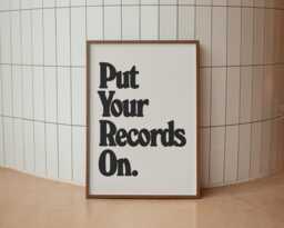 Put Your Records On - No2 Vinyl A3 A4 A5 Wall Art Poster Print Music Gift Gig - thumbnail 1