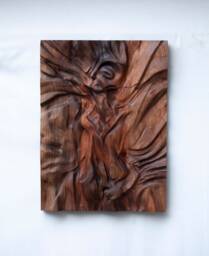 "Wooden Wall Sculpture, Us Delivery Duty Paid, ""Looking At You"